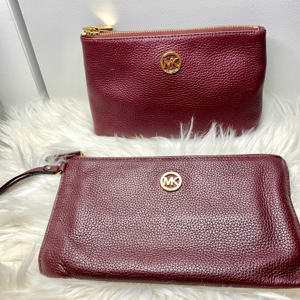 Michael Kors Fulton Leather Travel Case EUC